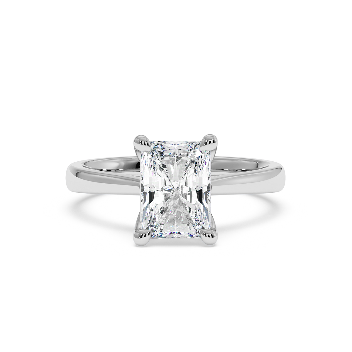 El anillo de oro amarillo cultivado en laboratorio Chelsea Emerald