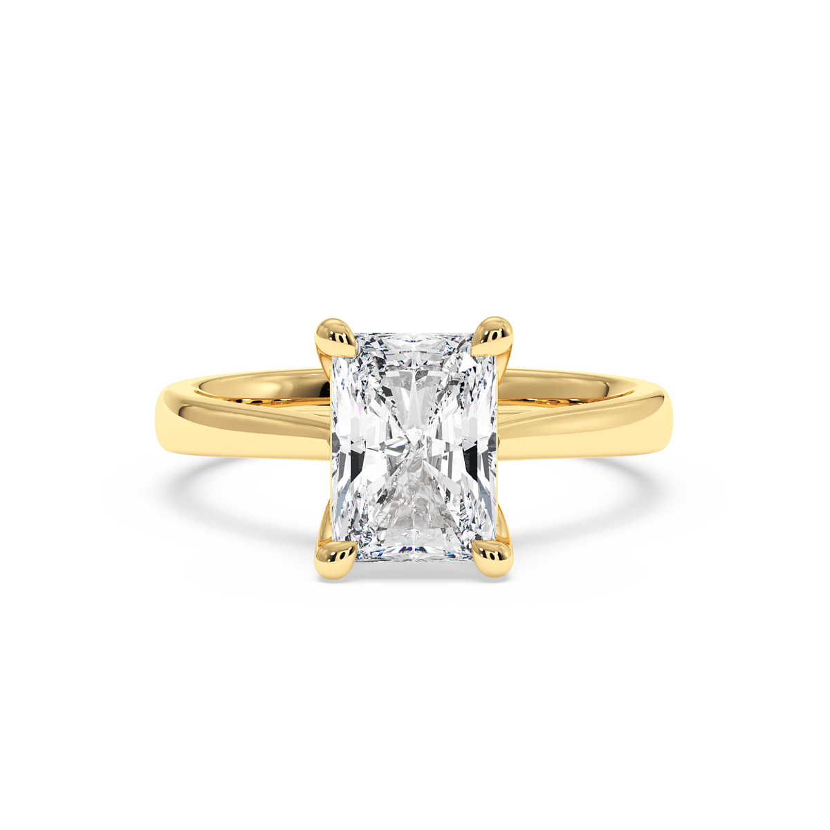 The Belgravia Radiant Lab-Grown Yellow Gold Ring