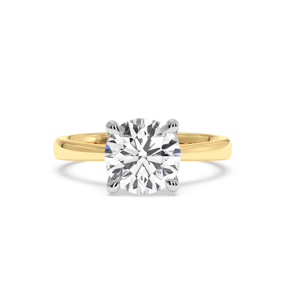 The Belgravia Round Lab-Grown Gold & Platinum Ring