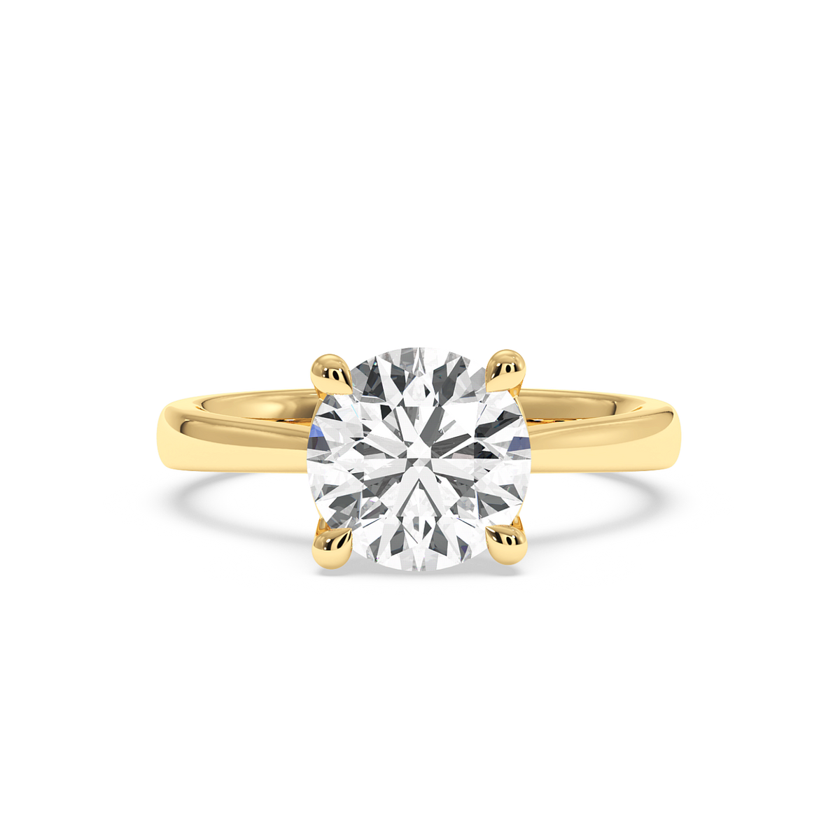 The Belgravia Round Lab-Grown Yellow Gold Ring