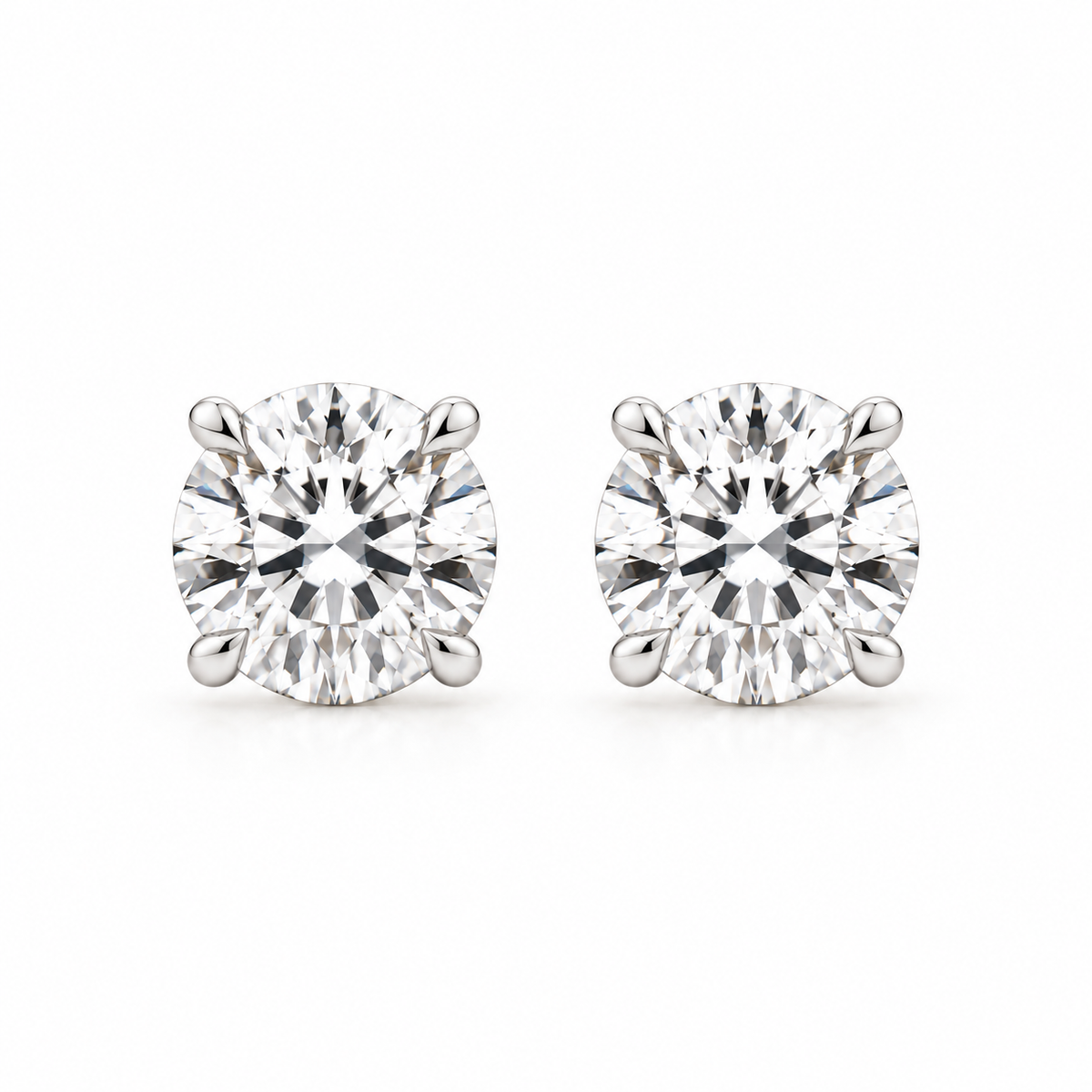 The Chelsea Round Lab-Grown Stud Earrings