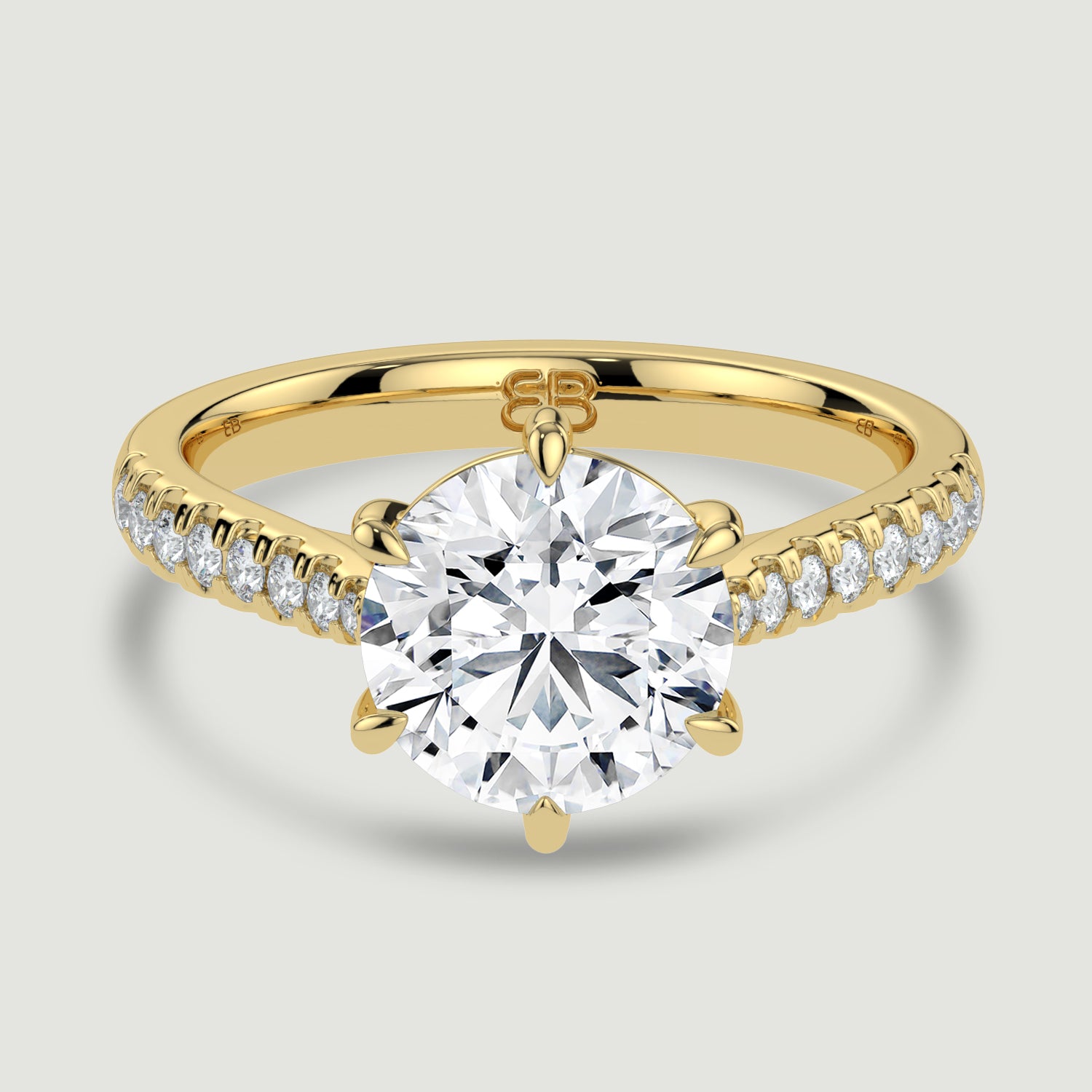 The Kensington 6 Lab-Grown Yellow Gold Ring