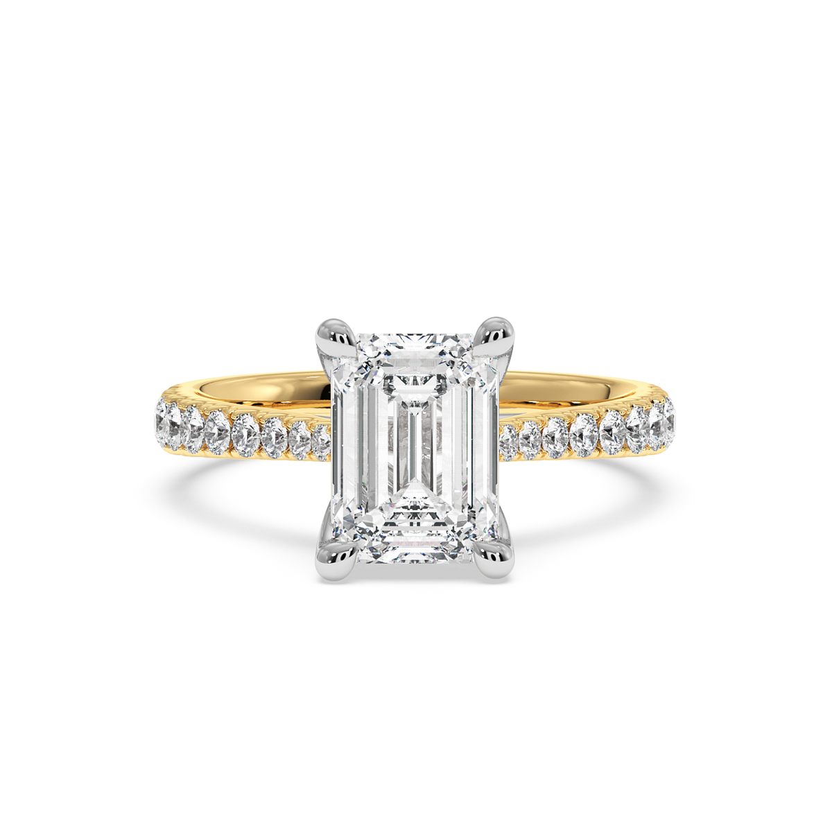 The Richmond Emerald Lab-Grown Gold & Platinum Ring