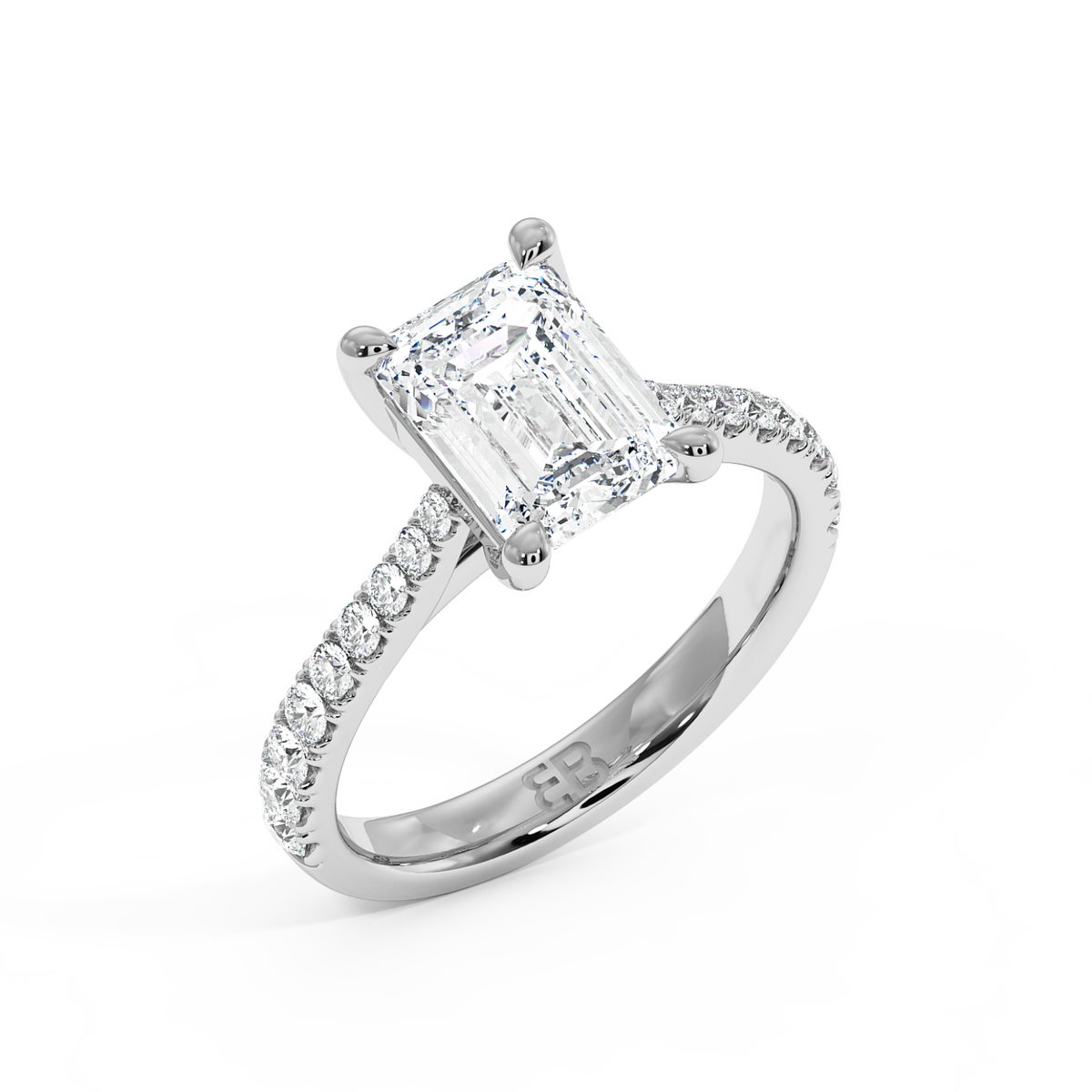 The Richmond Emerald Lab-Grown Platinum Ring