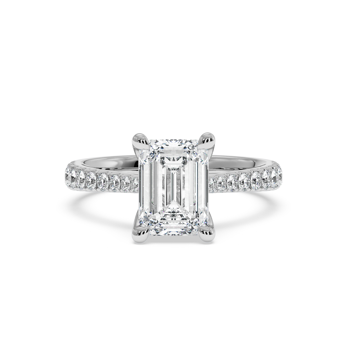 The Richmond Emerald Lab-Grown Platinum Ring