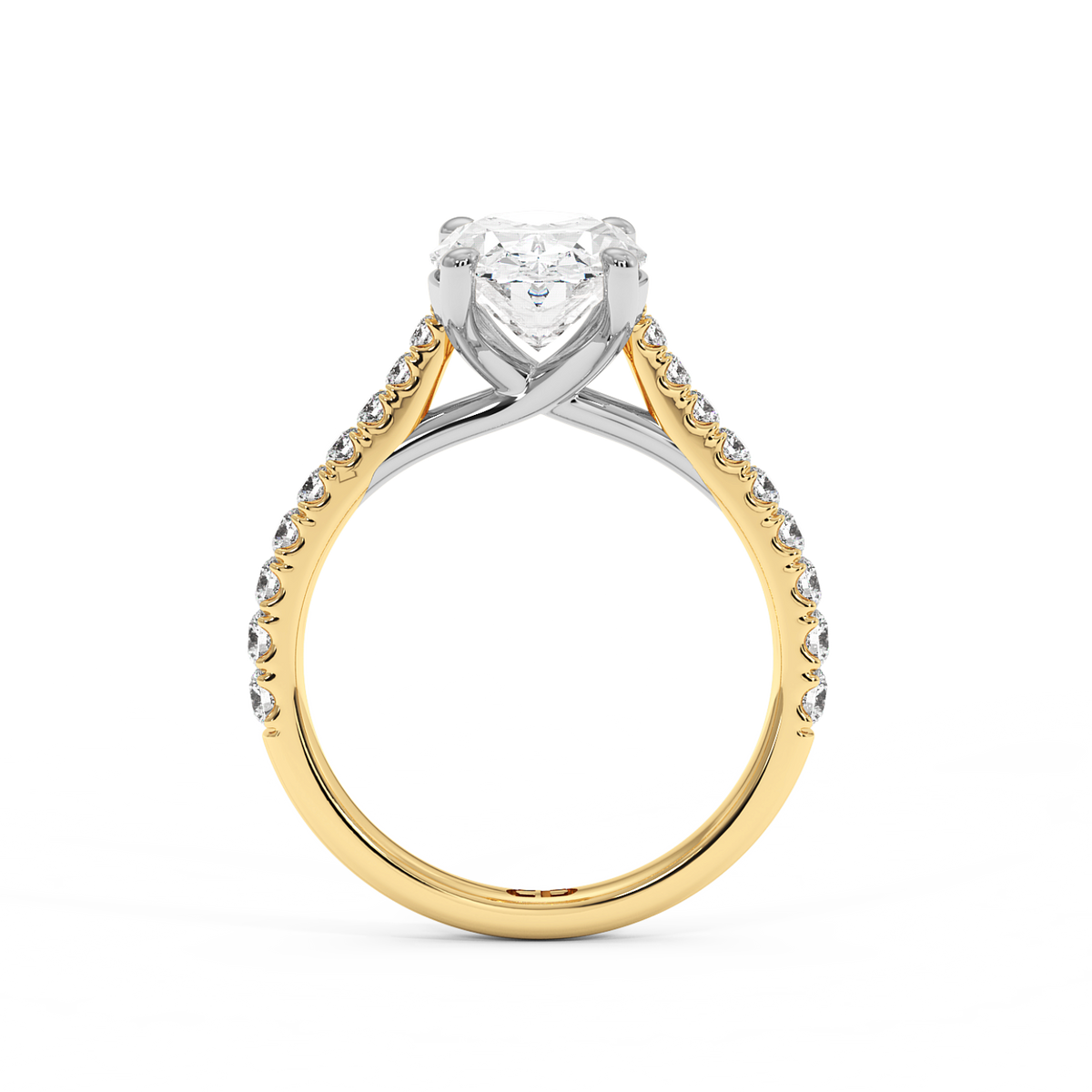 The Richmond Oval Lab-Grown Gold & Platinum Ring