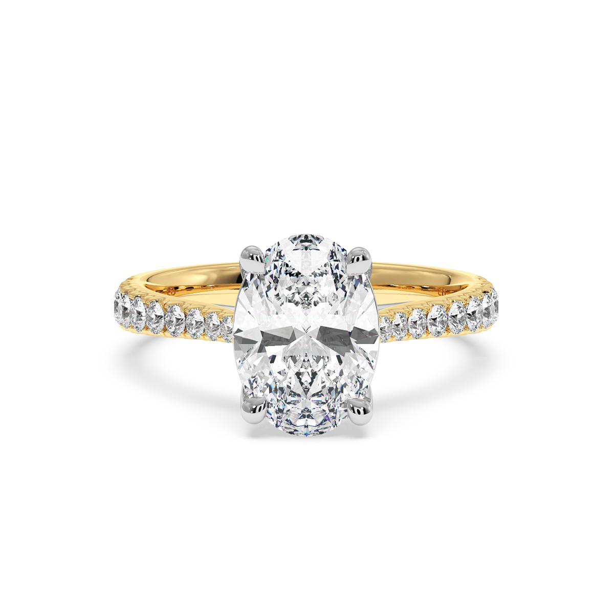 The Richmond Oval Lab-Grown Gold & Platinum Ring