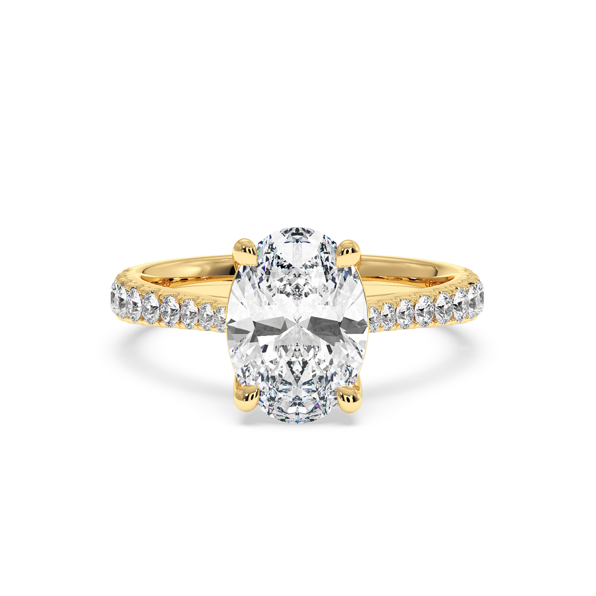 The Richmond Oval Lab-Grown Yellow Gold Ring