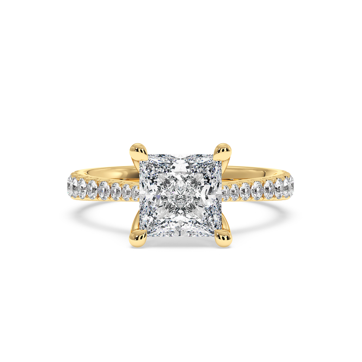 The Richmond Princess Lab-Grown Yellow Gold Ring