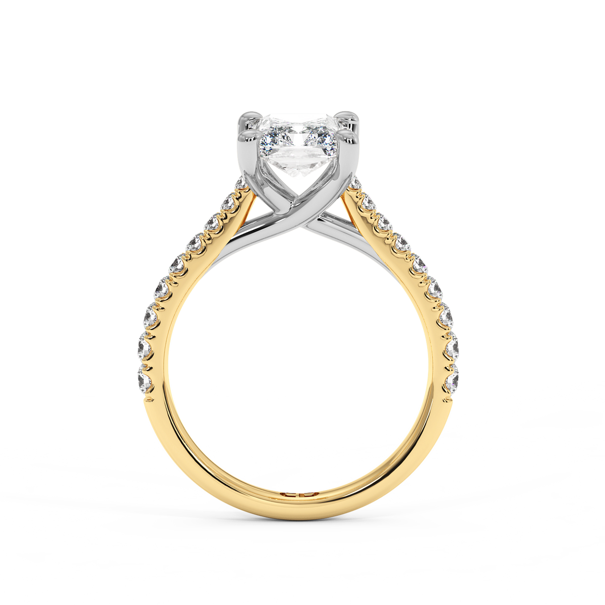 La bague Chelsea en or jaune et émeraude de laboratoire