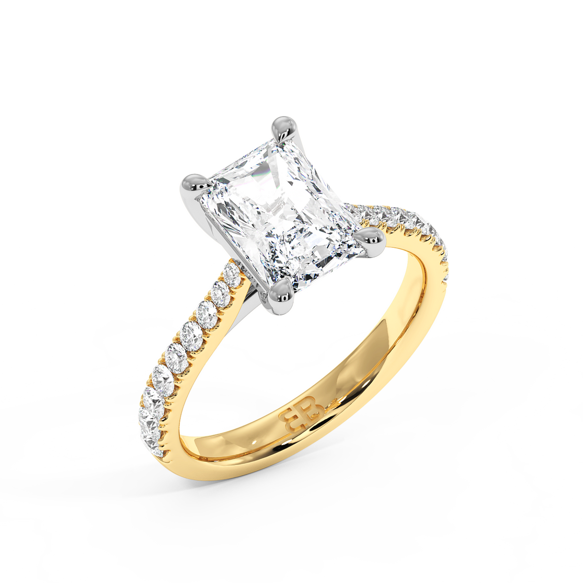 La bague Chelsea en or jaune et émeraude de laboratoire