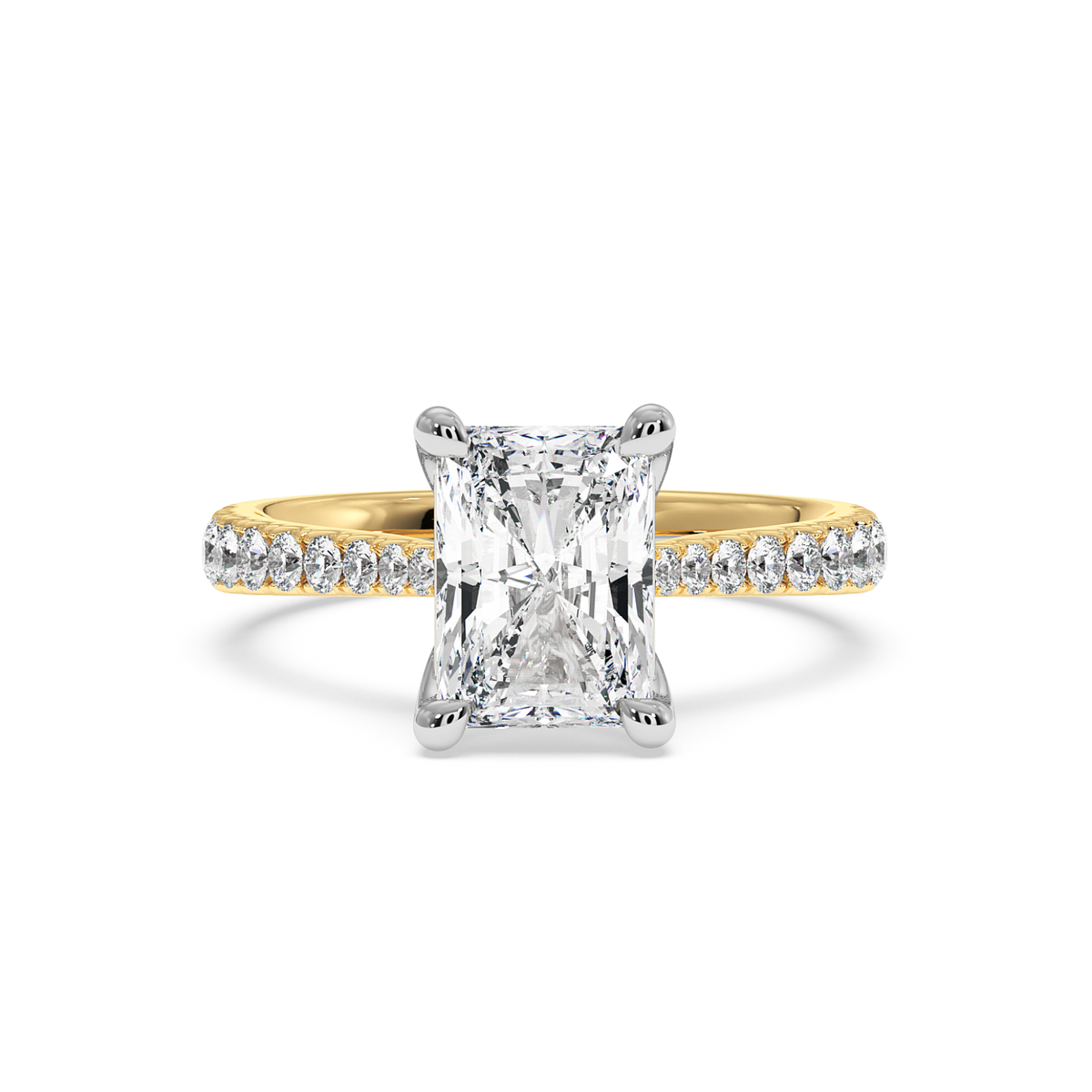 The Richmond Radiant Lab-Grown Gold & Platinum Ring