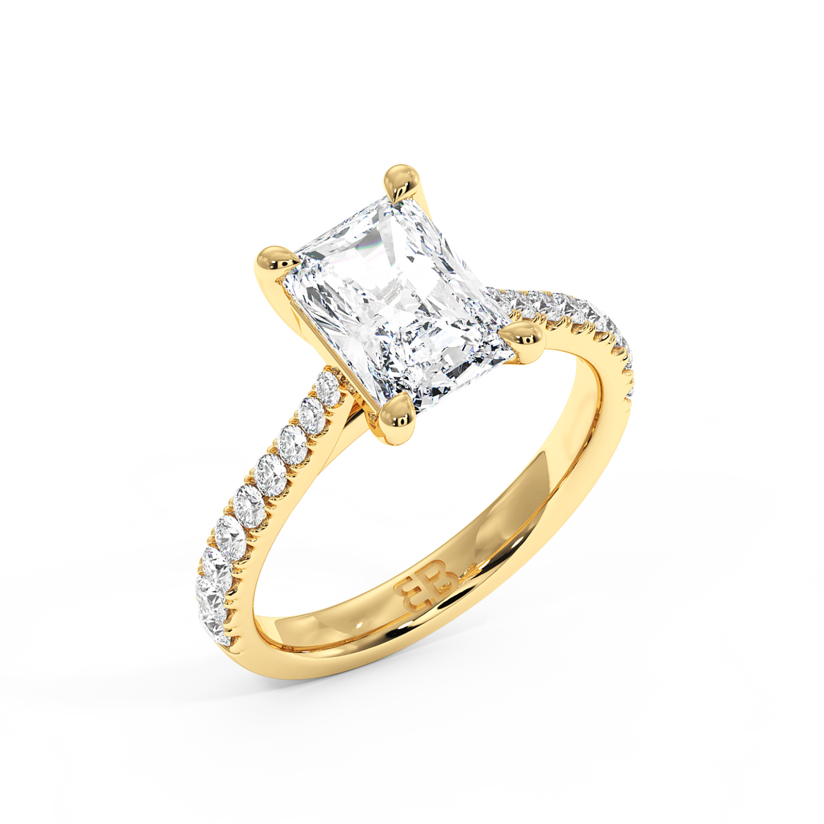 The Richmond Radiant Lab-Grown Yellow Gold Ring