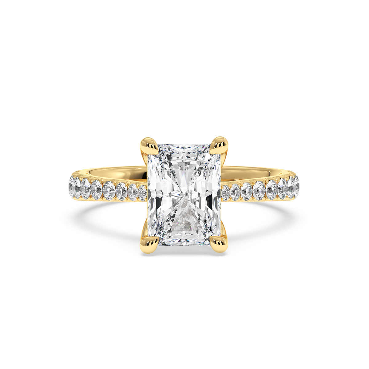 The Richmond Radiant Lab-Grown Yellow Gold Ring