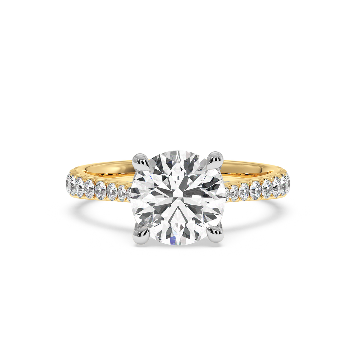 The Richmond Round Lab-Grown Gold & Platinum Ring