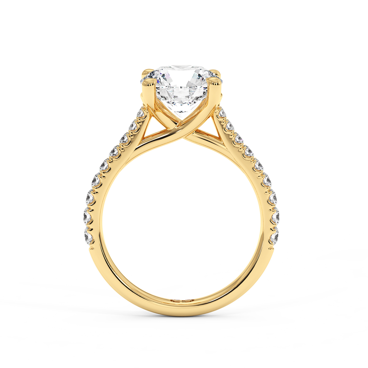 The Richmond Round Lab-Grown Yellow Gold Ring