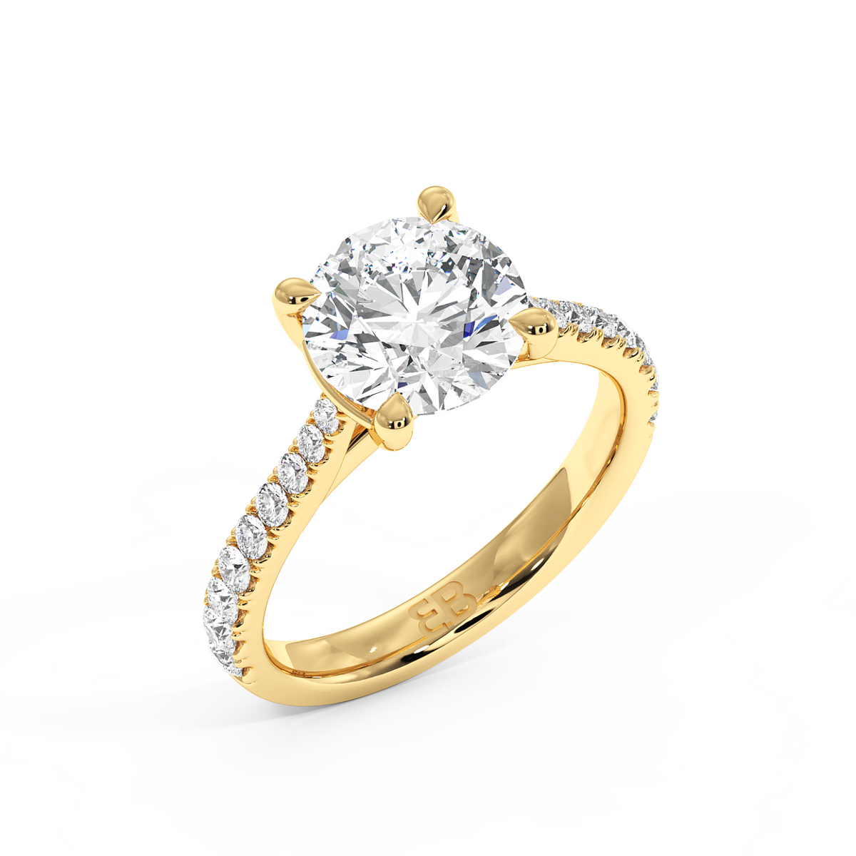 The Richmond Round Lab-Grown Yellow Gold Ring