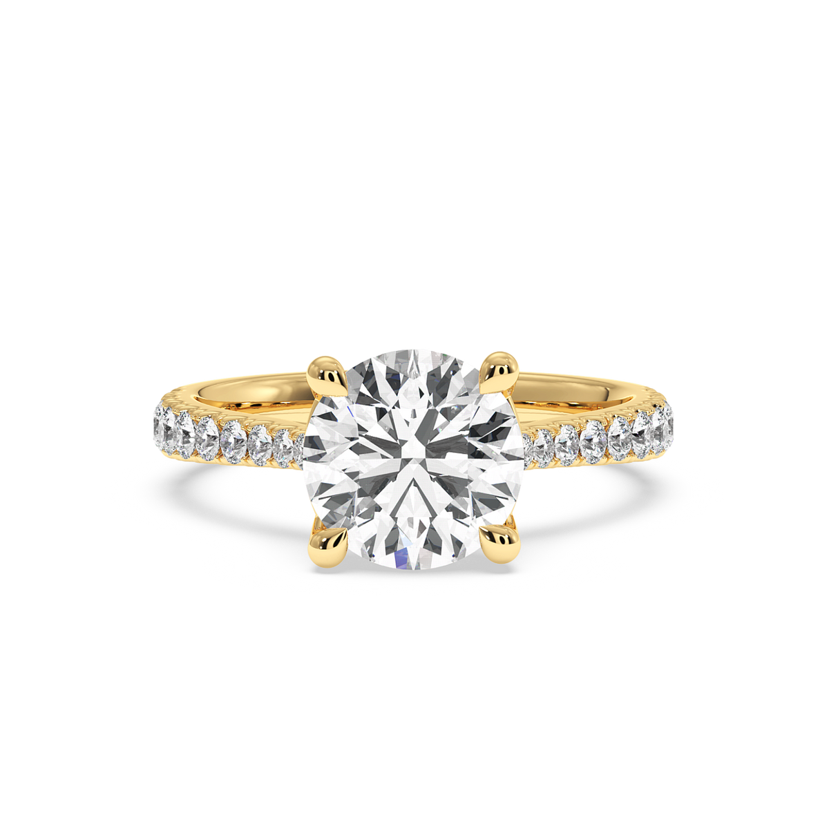 The Richmond Round Lab-Grown Yellow Gold Ring