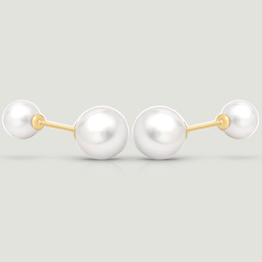 reversible pearl stud earrings