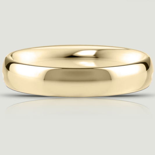 Yellow Gold 4.0mm Traditional Court Ring