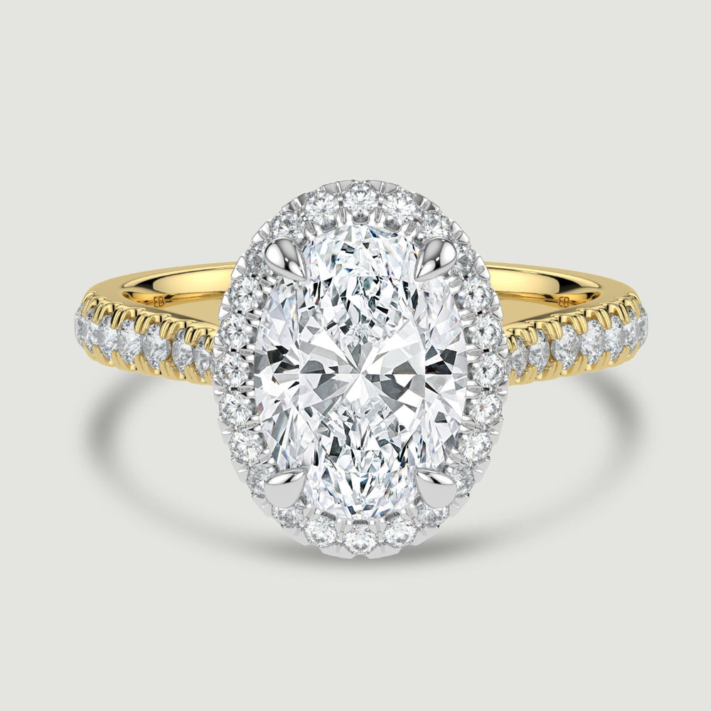 The Knightsbridge Oval Lab-Grown Gold & Platinum Ring