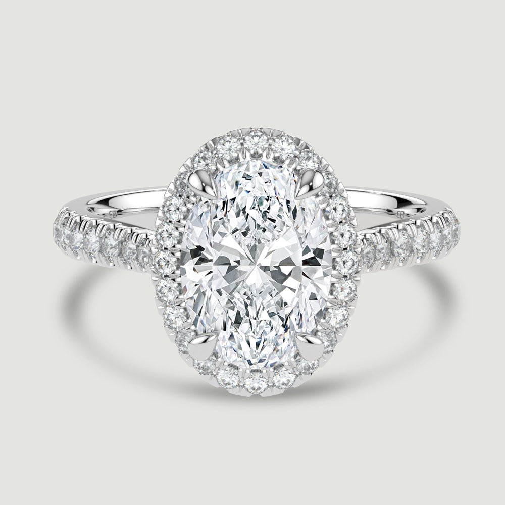 The Knightsbridge Oval Lab-Grown Platinum Ring
