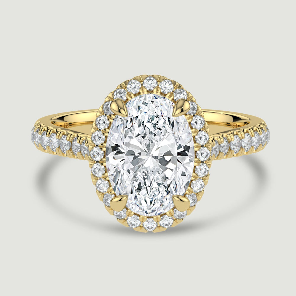 The Knightsbridge Oval Lab-Grown Yellow Gold Ring