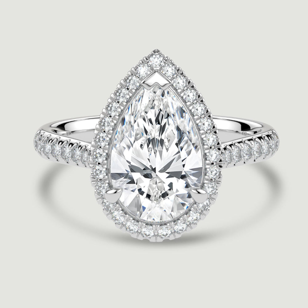 The Knightsbridge Pear Lab-Grown Platinum Ring