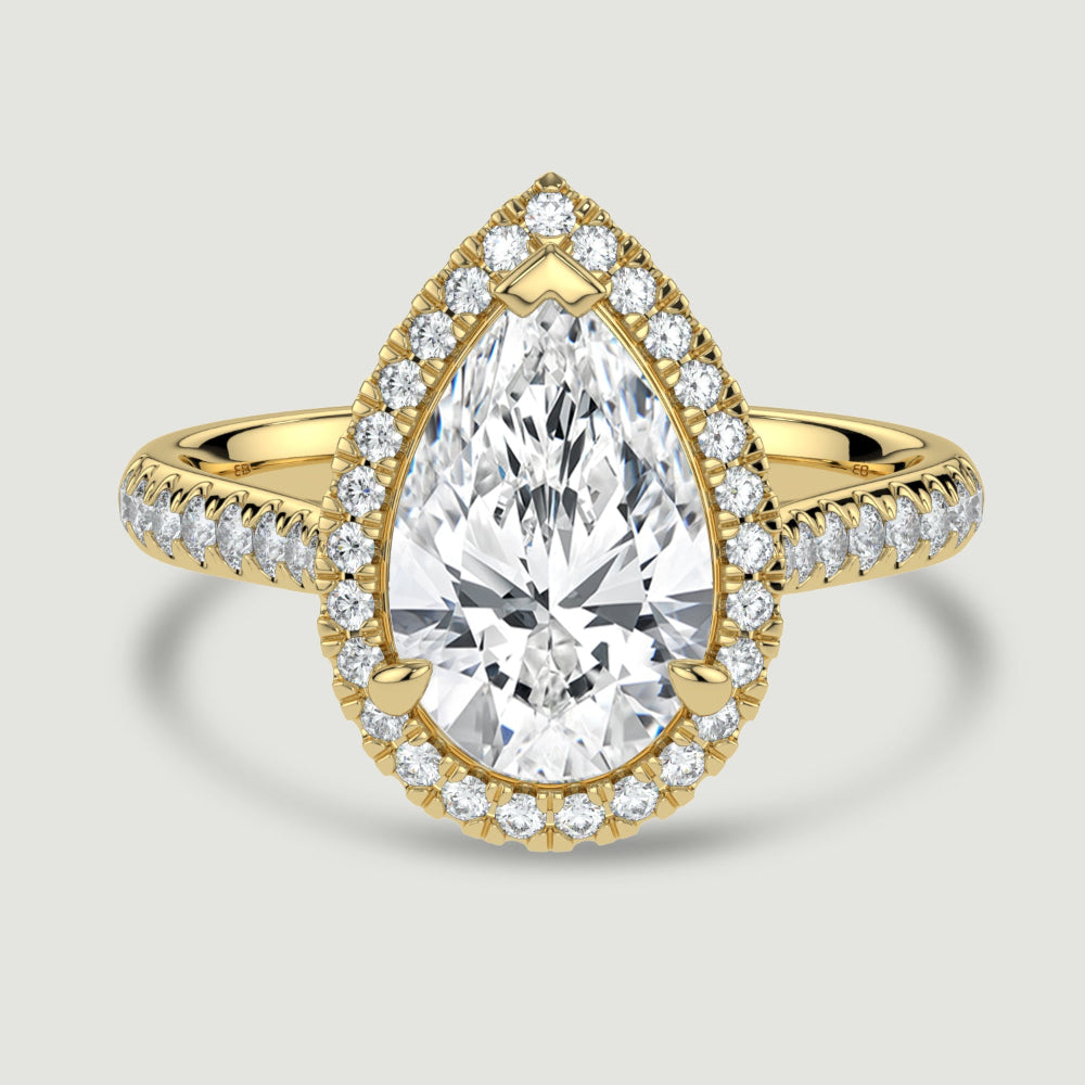 The Knightsbridge Pear Lab-Grown Yellow Gold Ring