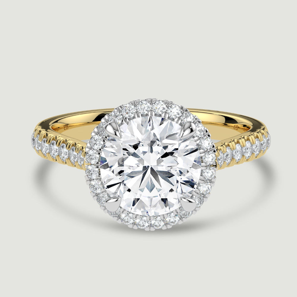 The Knightsbridge Round Lab-Grown Gold & Platinum Ring