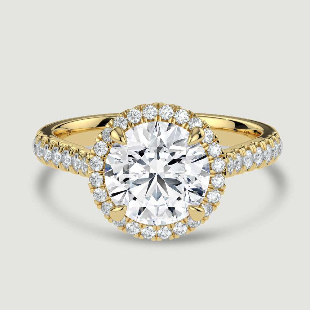 The Knightsbridge Round Lab-Grown Yellow Gold Ring