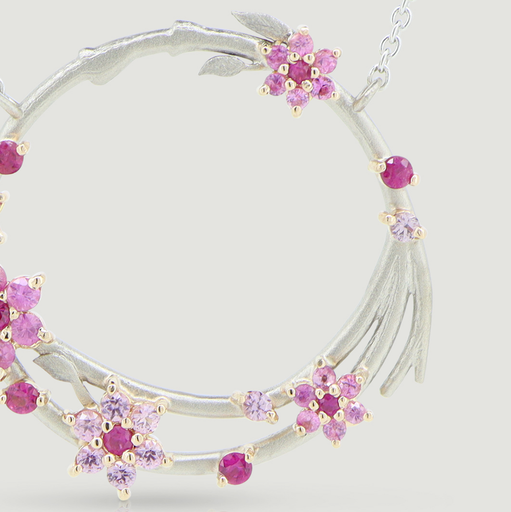 Sakura Circle of Life Blossom Pendant