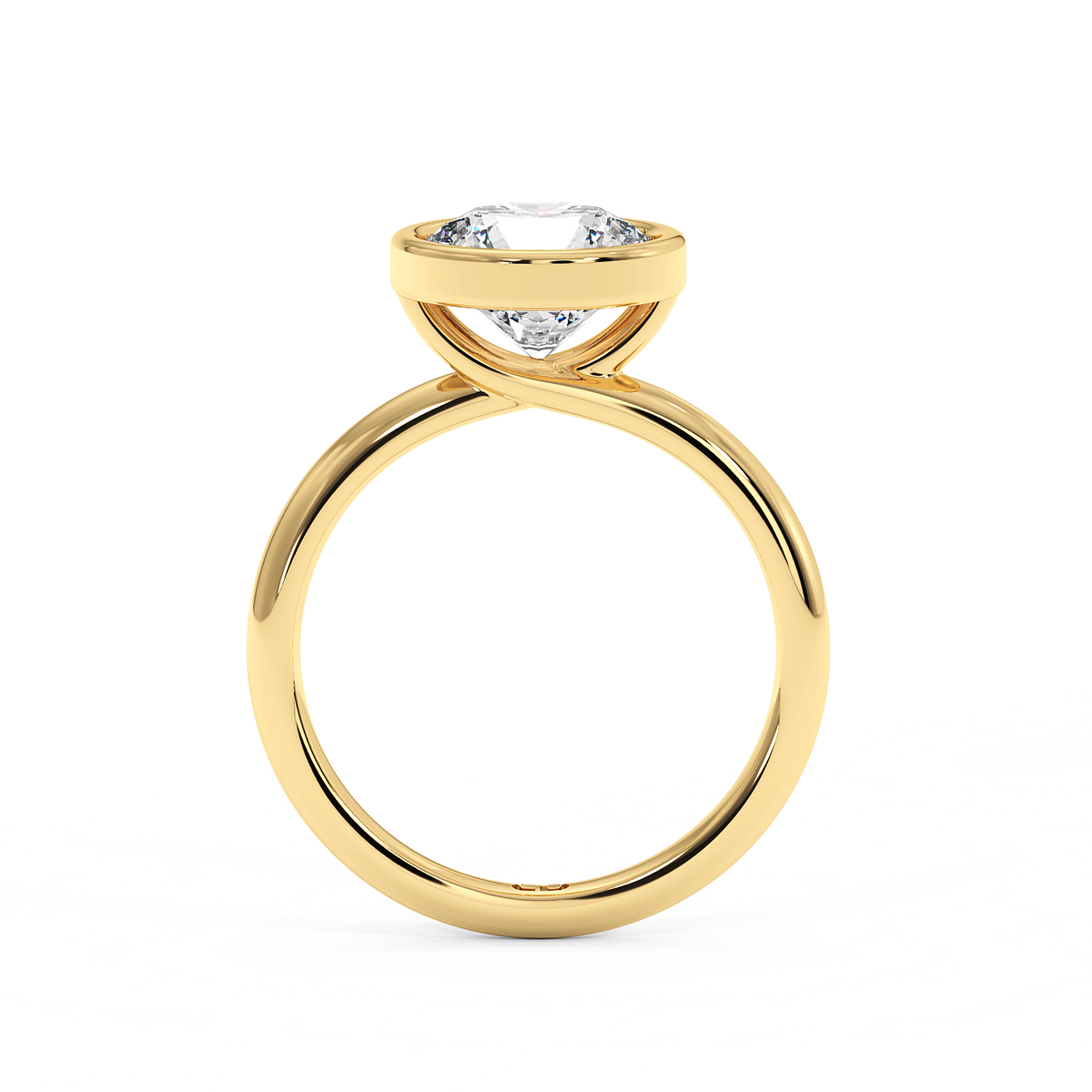 La bague Chelsea en or jaune et émeraude de laboratoire